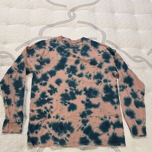 Tie-Dye Long Sleeve Men's Shirt